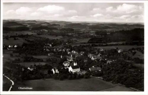 Ak Oberreitnau Lindau am Bodensee Schwaben, Luftaufnahme von  ländliche Umgebung, viele Häuser, B