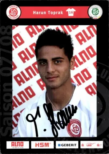Autogrammkarte Fußballer Harun Toprak, SC Pfullendorf, Autogramm
