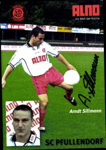 Autogrammkarte Fußballer Arndt Sillmann, SC Pfullendorf, Autogramm