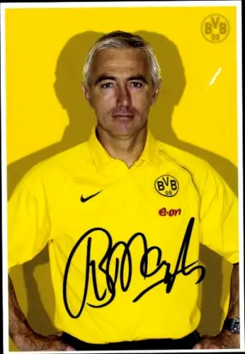 Autogrammkarte Trainer Bert van Marwijk, Borrussia Dortmund BVB 09, Autogramm