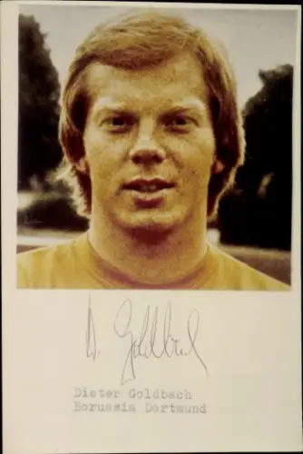 Autogrammkarte Fußballer Dieter Goldbach, BVB 09, Borrussia Dortmund, Autogramm