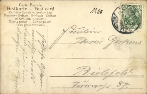 Ak Frohe Ostern, Engel, Glocke