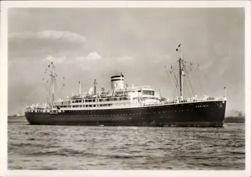 Ak Dampfschiff Caribia, Doppelschraubenmotorschiff, HAPAG