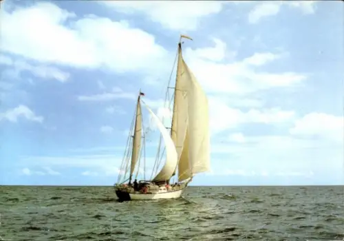 Ak Segelyacht auf der Ostsee