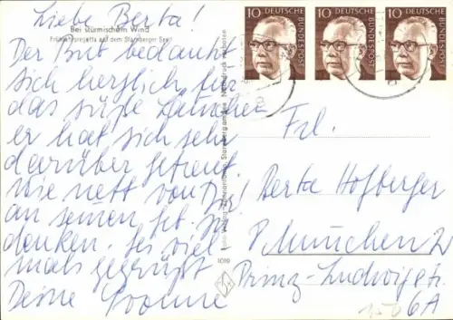 Ak Starnberger See, Regatta, Segelboot