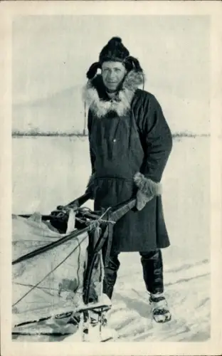 Ak Alaska USA, Missionnaire en voyage chez les Esquimaux de l'Ocean Arctique