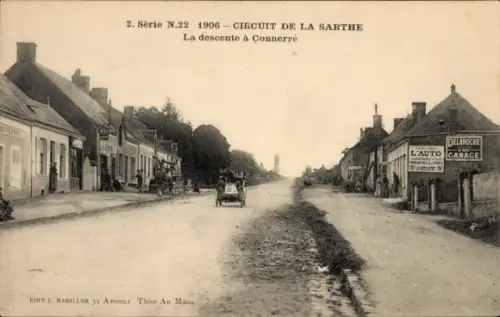 CPA Connerré Sarthe, Circuit de la Sarthe, La descente