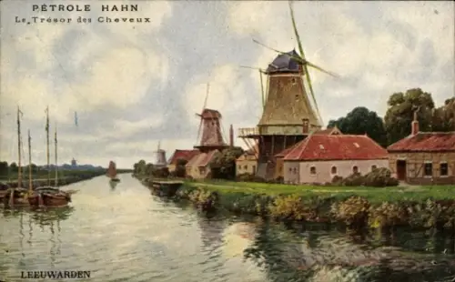 Ak Leeuwarden Friesland Niederlande, Windmühlen