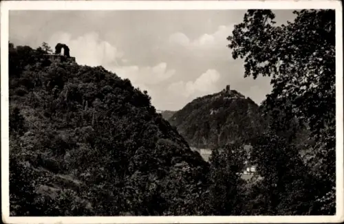 Ak Königswinter am Rhein, Rolandsbogen und Burg Drachenfels