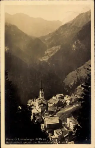 Ak Pieve di Livinallongo Veneto,  Buchenstein, Marmolata, Tirol, Berge, Landschaft