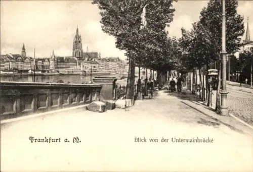 Ak Frankfurt am Main,  Blick von der Untermainbrücke
