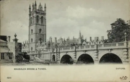 Ak Oxford Oxfordshire England, Magdalen Bridge, Tower