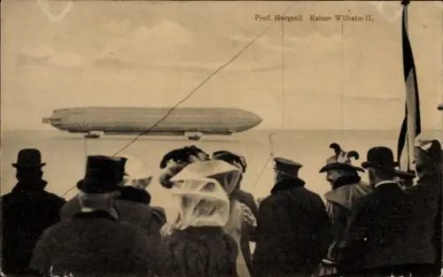 Ak Manzell Friedrichshafen am Bodensee, Kaiser Wilhelm II., Graf Zeppelin, 1908