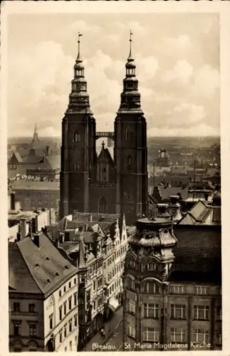 Ak Wrocław Breslau Schlesien, St. Maria Magdalena Kirche