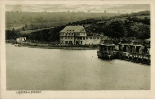 Ak Attendorn Kreis Olpe, Listertalsperre Hotel von Alfred Weber