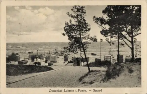Ak Ostseebad Lubmin in Pommern, Strand