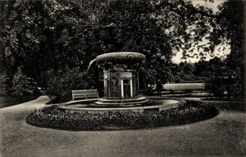 Ak Chemnitz Sachsen, Zipperbrunnen, Schlossteich, Parkanlagen