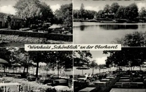 Ak Berlin Spandau Hakenfelde, Wirtshaus Schönblick an der Oberhavel, Inh. St. Zimma