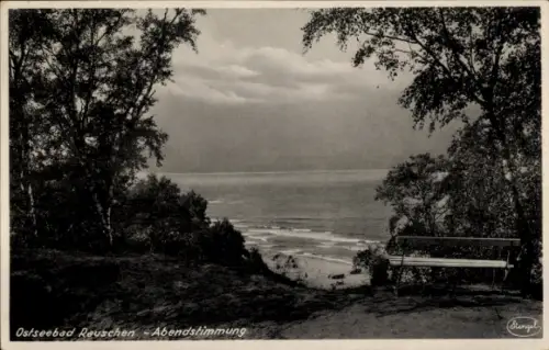 Ak Swetlogorsk Ostseebad Rauschen Ostpreußen, Abendstimmung, Küste