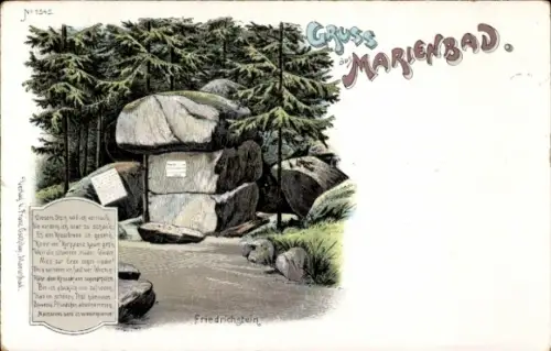 Litho Mariánské Lázně Marienbad Region Karlsbad, Friedrichstein