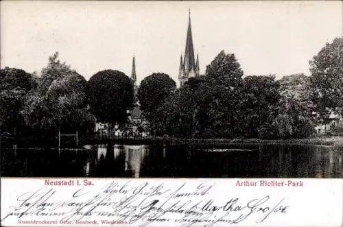 Ak Neustadt in Sachsen, Arthur Richter Park