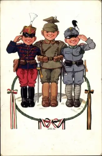 Künstler Ak Engelhard, P.O.E., Österreichisch Ungarische Soldaten, Husar