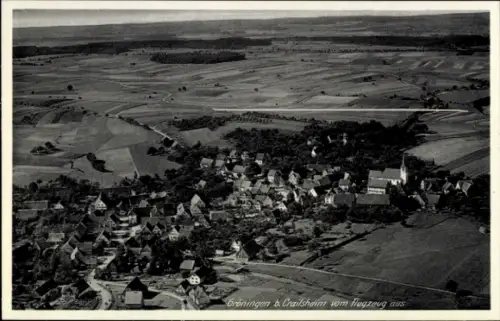 Ak Gröningen Satteldorf in Württemberg, Fliegeraufnahme