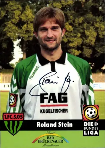 Autogrammkarte Fußballer Roland Stein, 1. FC Schweinfurt 05, Autogramm
