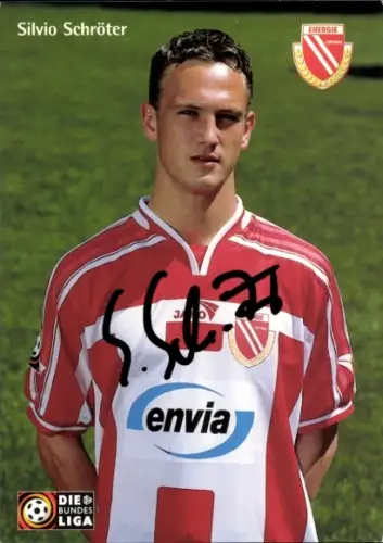 Autogrammkarte Fußballer Silvio Schröter, Energie Cottbus, Autogramm