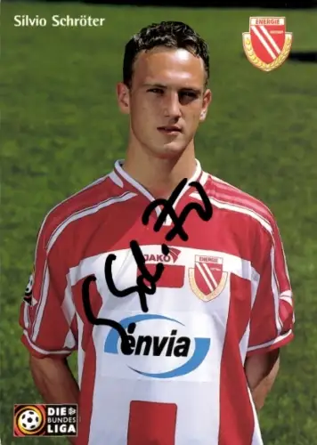 Autogrammkarte Fußballer Silvio Schröter, Energie Cottbus, Autogramm