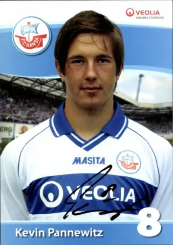 Autogrammkarte Fußballer Kevin Pannewitz, FC Hansa Rostock, Autogramm