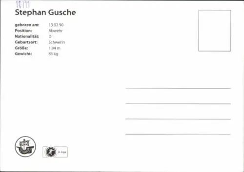 Autogrammkarte Fußballer Stephan Gusche, FC Hansa Rostock, Autogramm