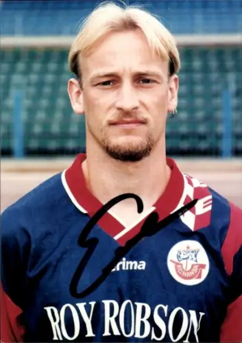 Autogrammkarte Fußballer Ralf Ewen, FC Hansa Rostock, Autogramm