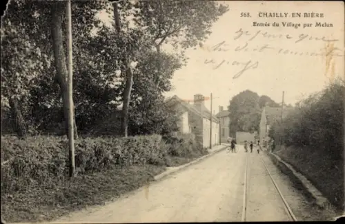 Ak Chailly en Bière Seine et Marne, Ortseingang