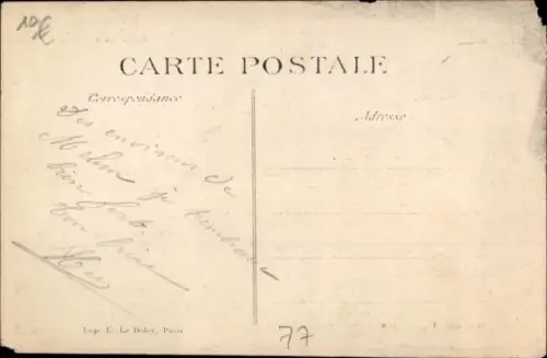 Ak Chailly en Bière Seine et Marne, Ortseingang