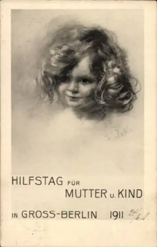 Künstler Ak Ratzka, Hilfstag für Mutter und Kind in Groß-Berlin 1911
