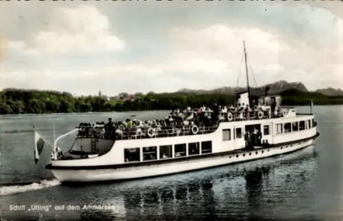 Ak Salondampfer Utting auf dem Ammersee