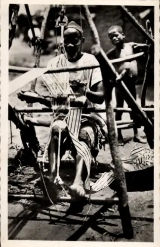 CPA Soudan Français Mali, Tisseur Indigène