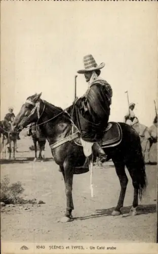 CPA Scenes et Types, Un Caïd arabe