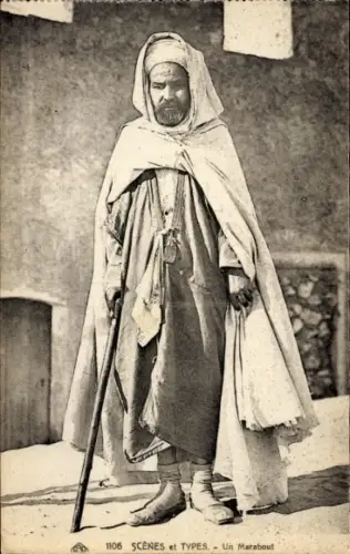 CPA Scenes et Types, Un Marabout