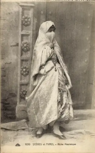 CPA Scenes et Types, Riche Mauresque