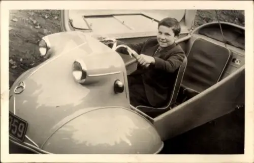 Foto Ak Messerschmitt Kabinenroller, Auto