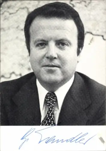 Foto Politiker Gerold Tandler, Portrait, Autogramm
