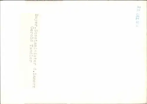 Foto Politiker Gerold Tandler, Portrait, Autogramm