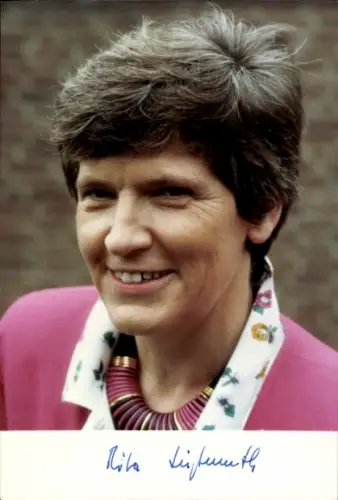 Autogramm Prof. Dr. Rita Süßmuth, Bundesministerin, Präsidentin des Dt. Bundestags, Portrait