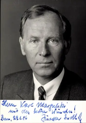 Foto Politiker Jürgen Sudhoff, Portrait, Autogramm