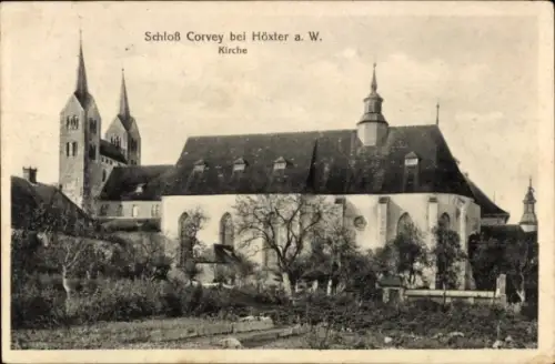 Ak Höxter an der Weser, Schloß Corvey, Kirche,   Architektur