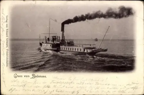 Ak Bodensee, Dampfer