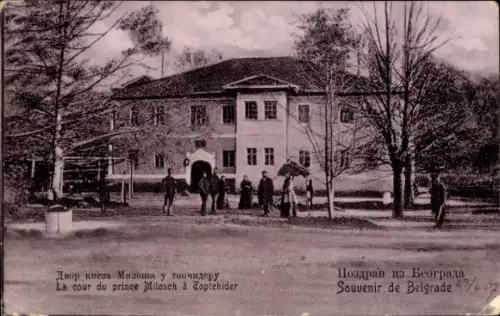 CPA Belgrade Serbie, La cour du prince Milosch