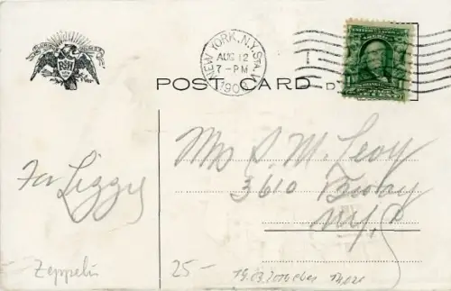 Ak Zeppelin, Luftschiff, Wohnhaus, Kitsch